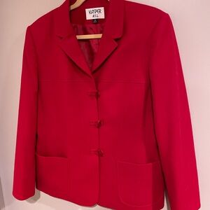 Kasper size 14 red jacket